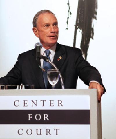 Mayor Michael Bloomberg speaks at the Center for Court Innovation's 15th anniversary benefit.