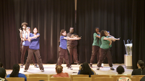 Fearless Vizion, a Bronx-based dance team from CompSci High School, who graced the stage with an energetic dance routine to hip-hop classics touching on Black pride and resilience.